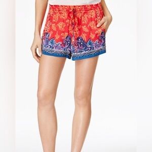 Free People San Paolo Boho Studded Embellished Drawstring Shorts Womens Medium
